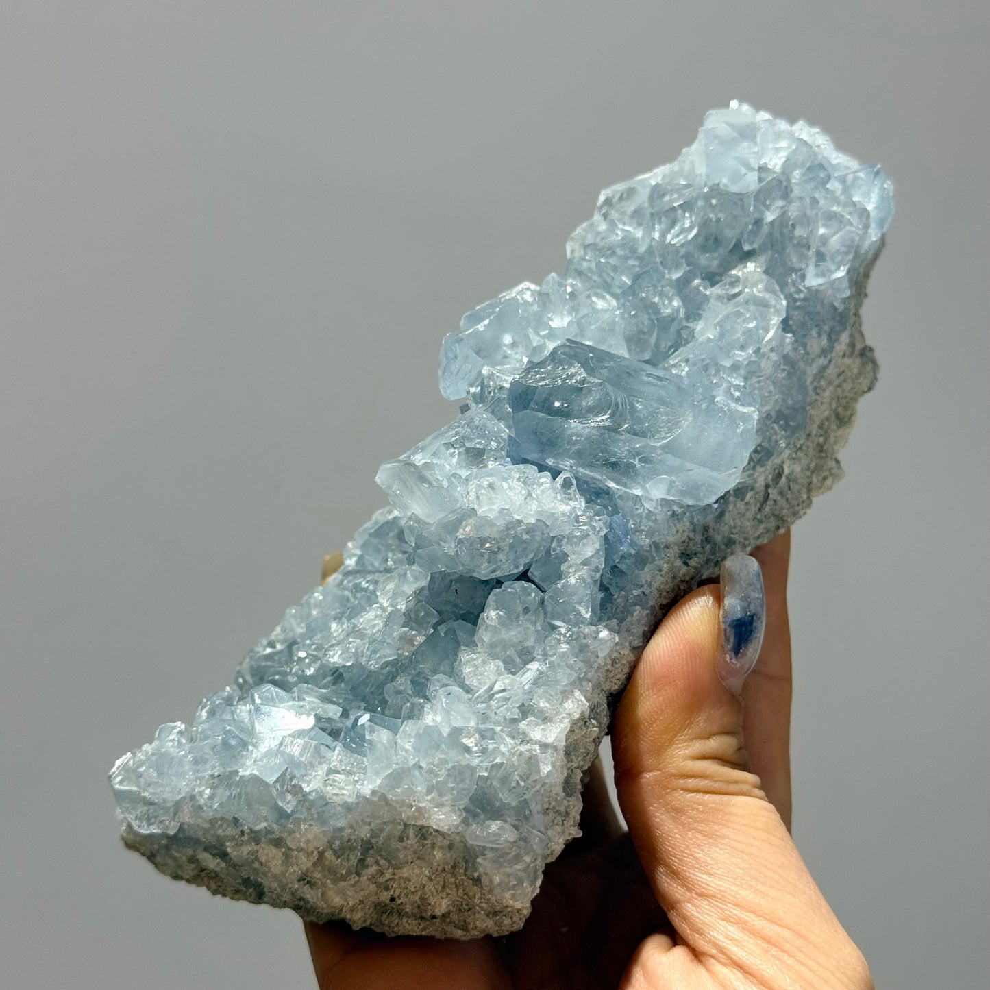 馬達加斯加天青石晶簇｜天然天青石礦物擺件｜Madagascar Celestite｜靜心療癒・舒緩思緒・提升直覺