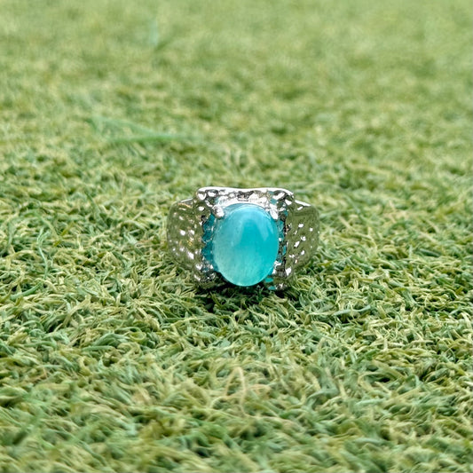 天河石戒指｜天然水晶戒指｜Amazonite Ring｜舒緩情緒・提升溝通・清新百搭