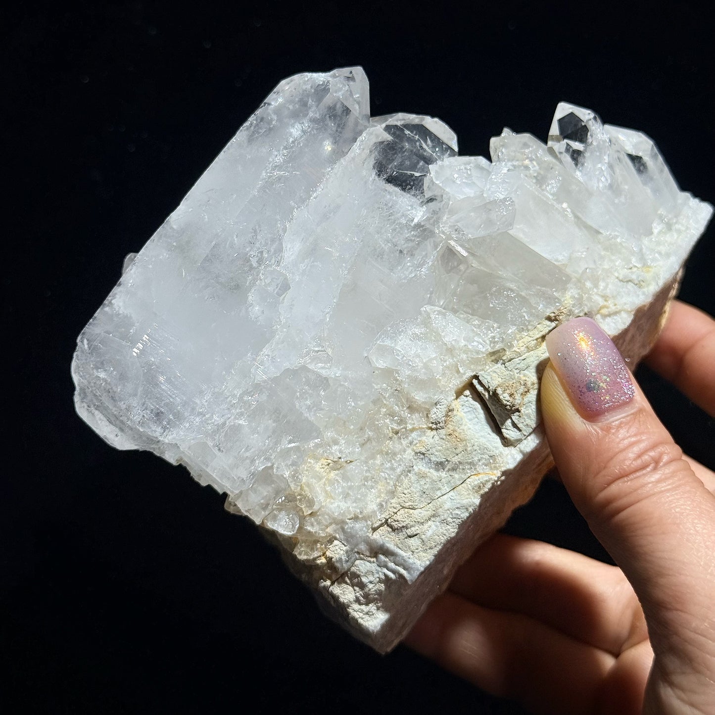 印度喜瑪縫合白水晶簇｜天然水晶簇原礦｜Indian Himalayan Suture Quartz Cluster｜淨化能量・放大意念・守護空間