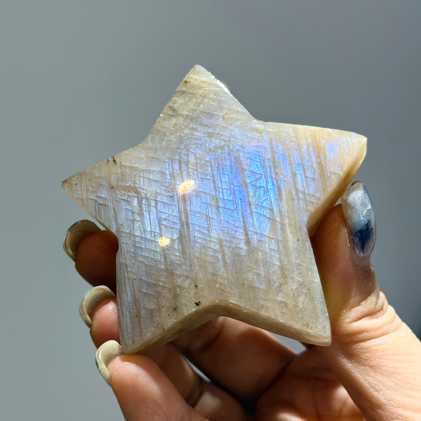 大陽石月亮石共生星星擺件