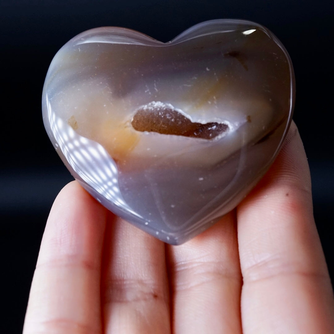 Agate Geode Heart