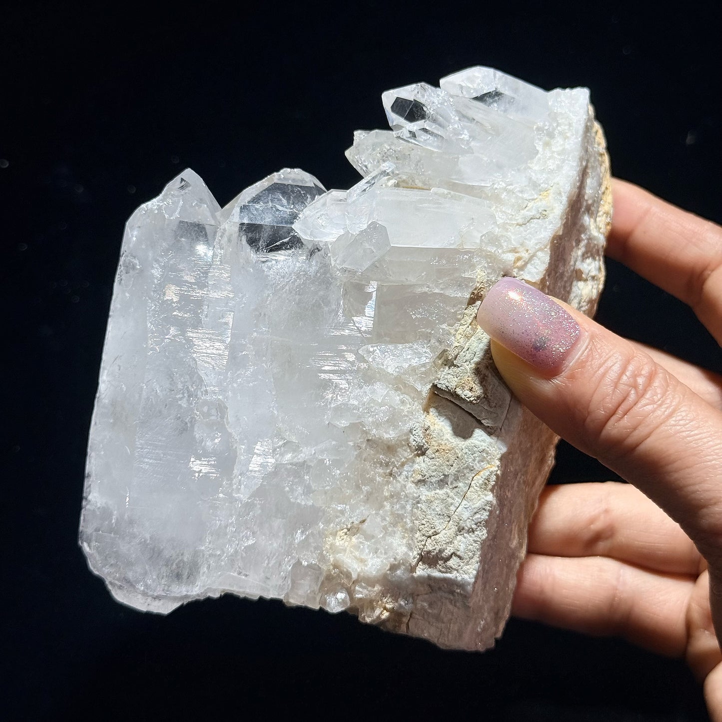 印度喜瑪縫合白水晶簇｜天然水晶簇原礦｜Indian Himalayan Suture Quartz Cluster｜淨化能量・放大意念・守護空間