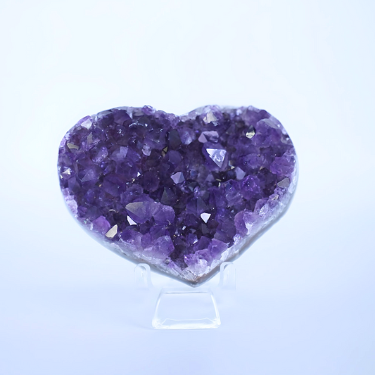 Amethyst Cluster Heart