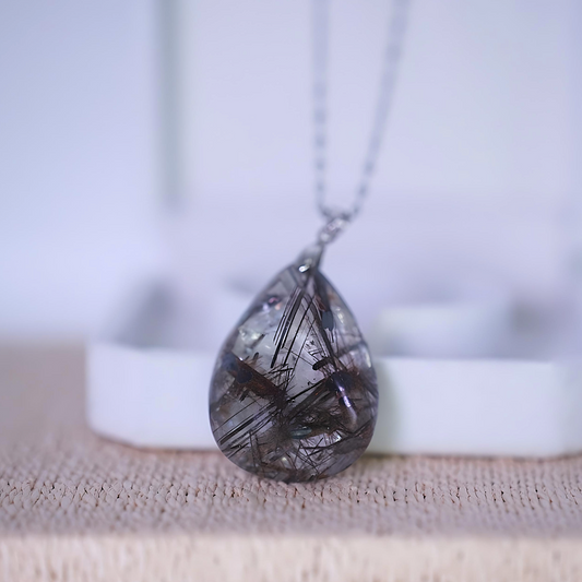 Black Rutilated Quartz Pendant