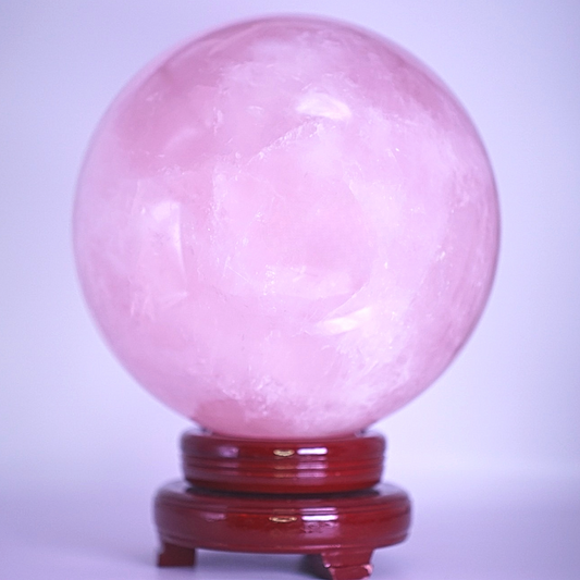 Giant Rose Quartz Crystal Ball