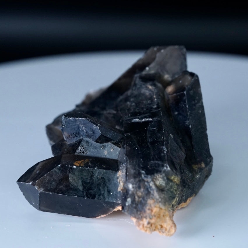 Black Quartz Crystal Cluster