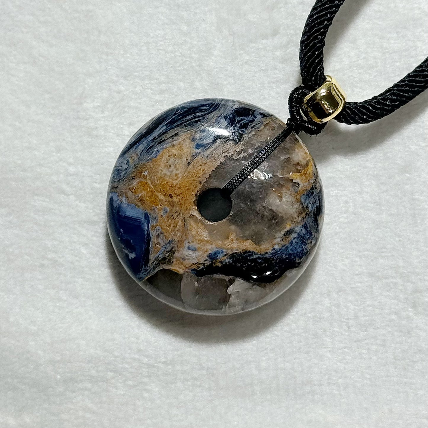 彼德石平安扣｜天然水晶平安扣｜Pietersite Donut Amulet｜勇氣決斷・出入平安・能量守護