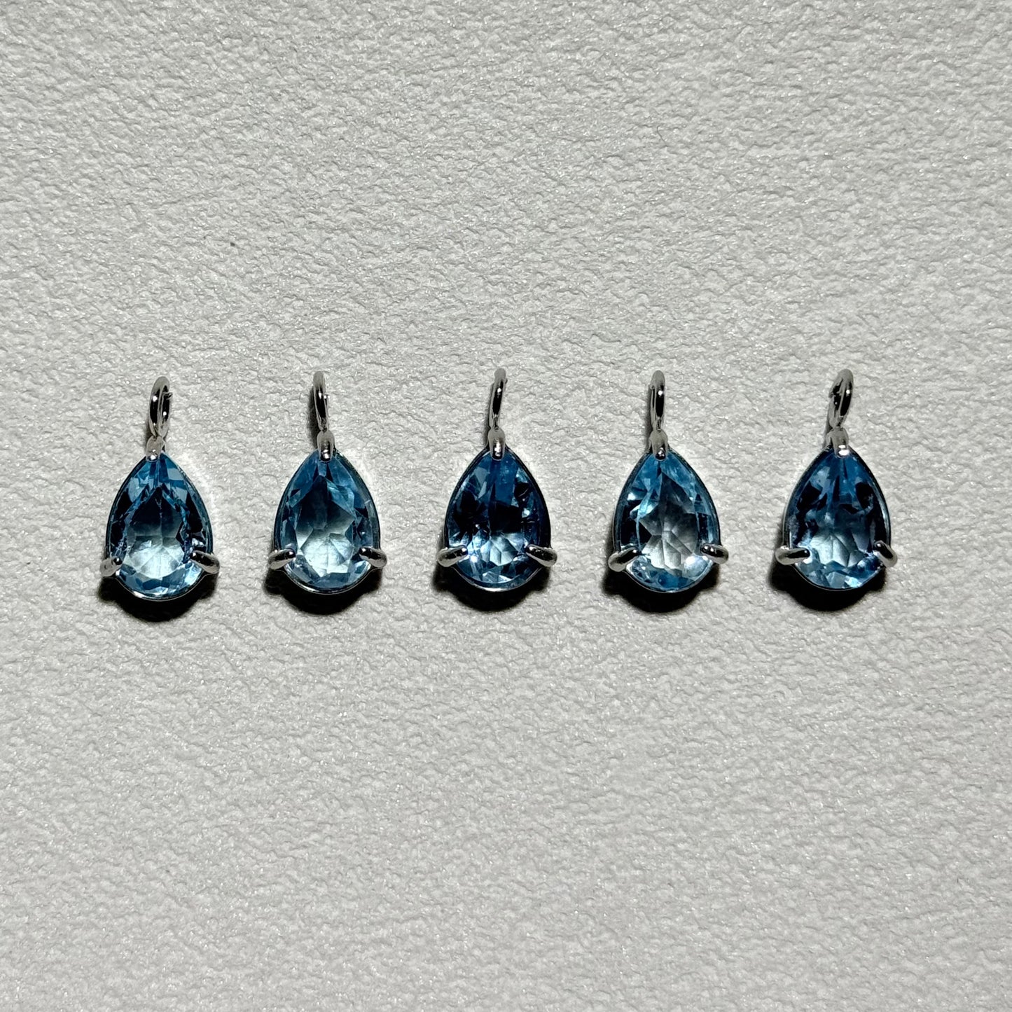 水滴托帕石吊墜鈦鋼頸鏈套裝｜天然托帕石項鍊｜Topaz Teardrop Necklace Set｜自信光采・好運加持・日常百搭