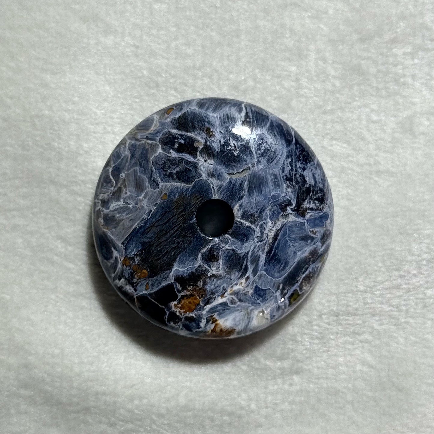 高品彼德石平安扣｜天然水晶平安扣｜Pietersite Donut Amulet｜勇氣決斷・出入平安・能量守護