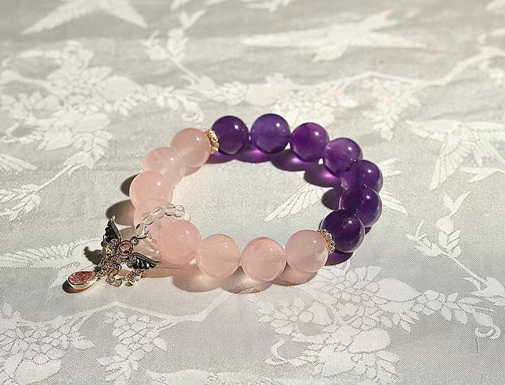 DIY Crystal Bracelet - Rose Quartz/Amethyst