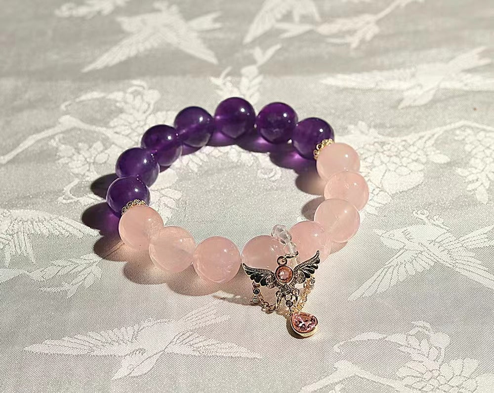 DIY Crystal Bracelet - Rose Quartz/Amethyst