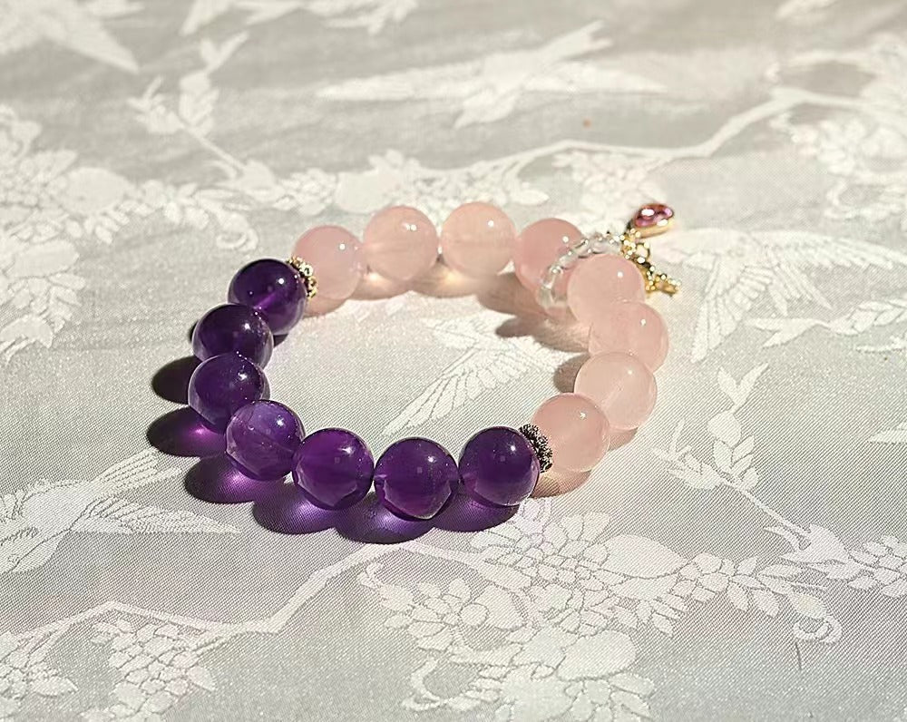 DIY Crystal Bracelet - Rose Quartz/Amethyst