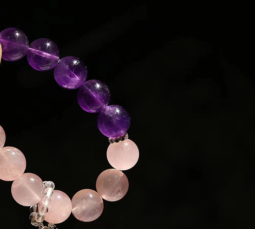 DIY Crystal Bracelet - Rose Quartz/Amethyst