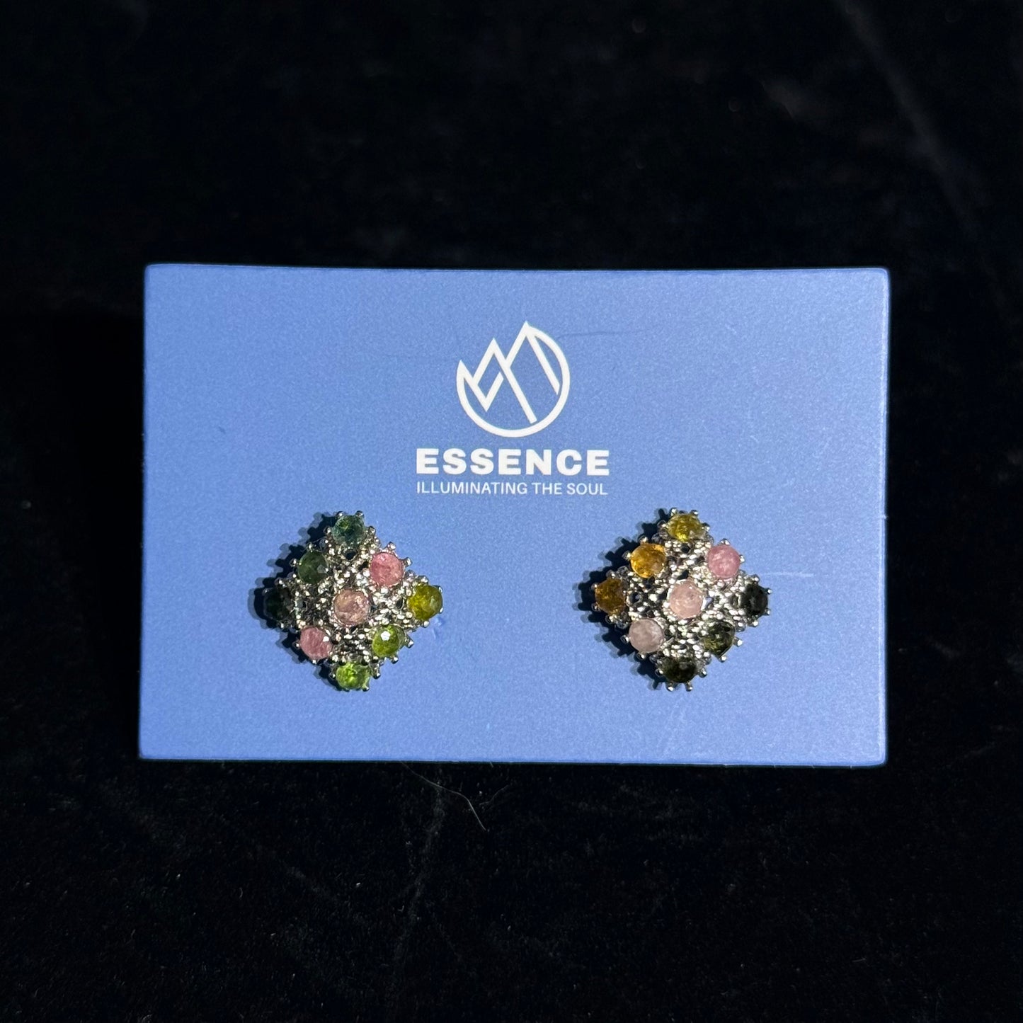 碧壐九宮格耳環 - 純銀防敏感耳環