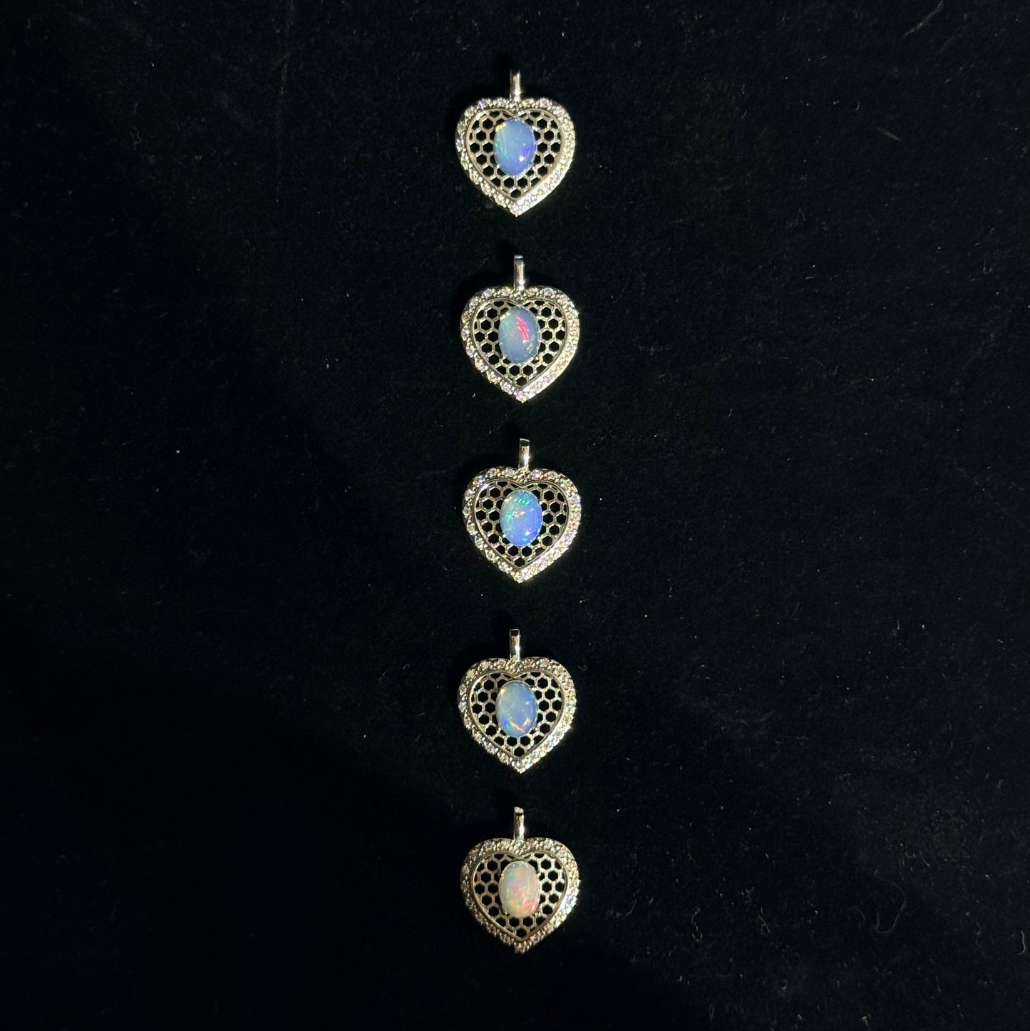 Opal Heart Pendant