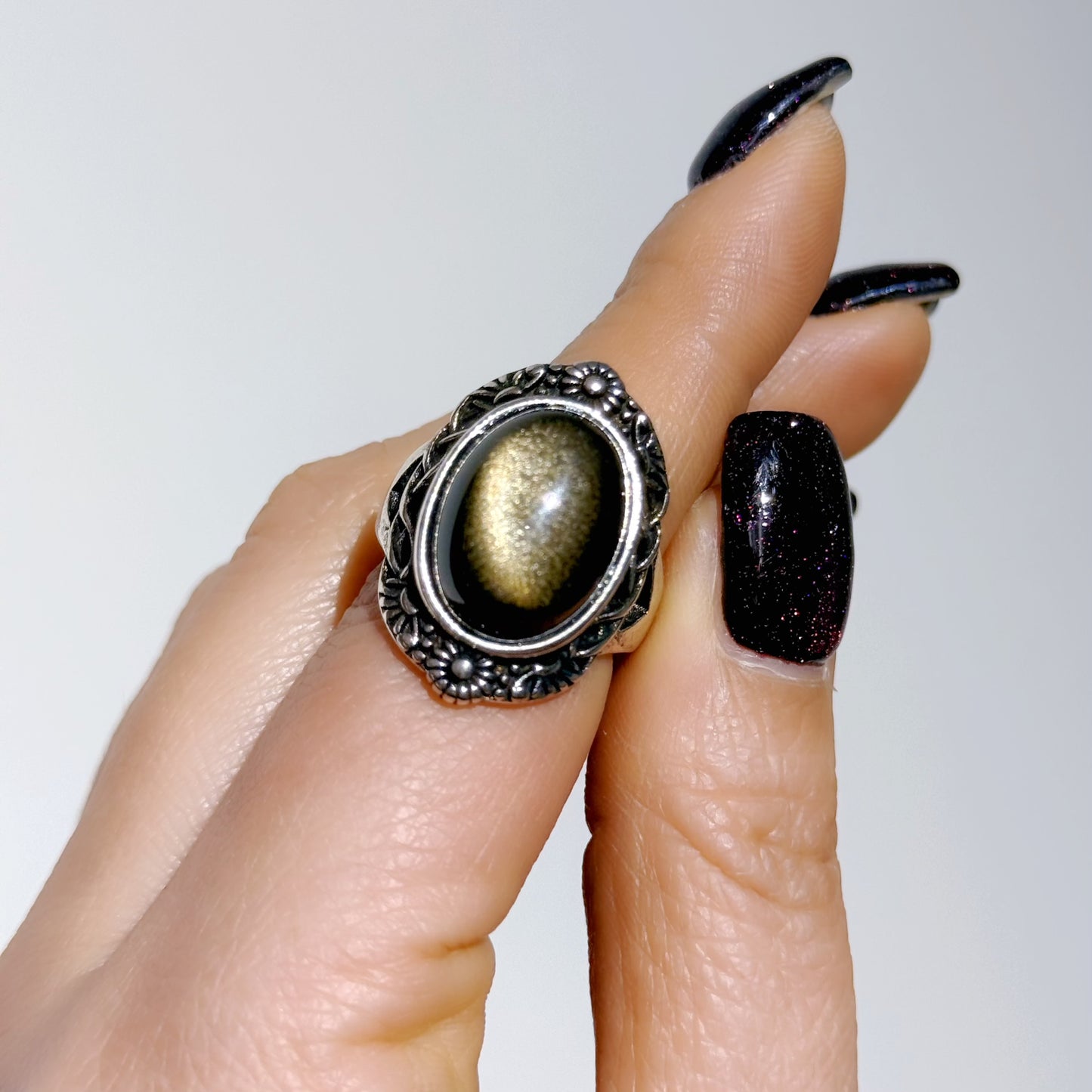 金曜石復古托戒指