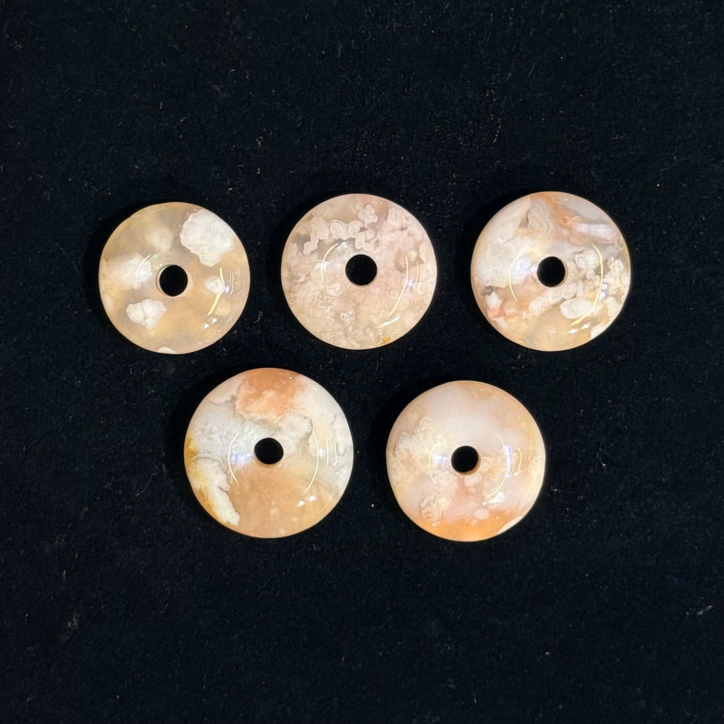 櫻花瑪瑙平安扣