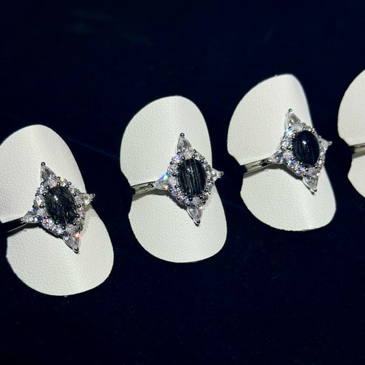 黑髮晶戒指 - A 款