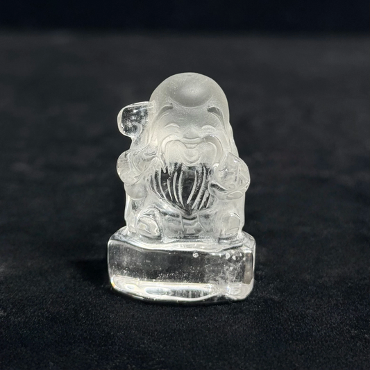 白水晶壽星公擺件