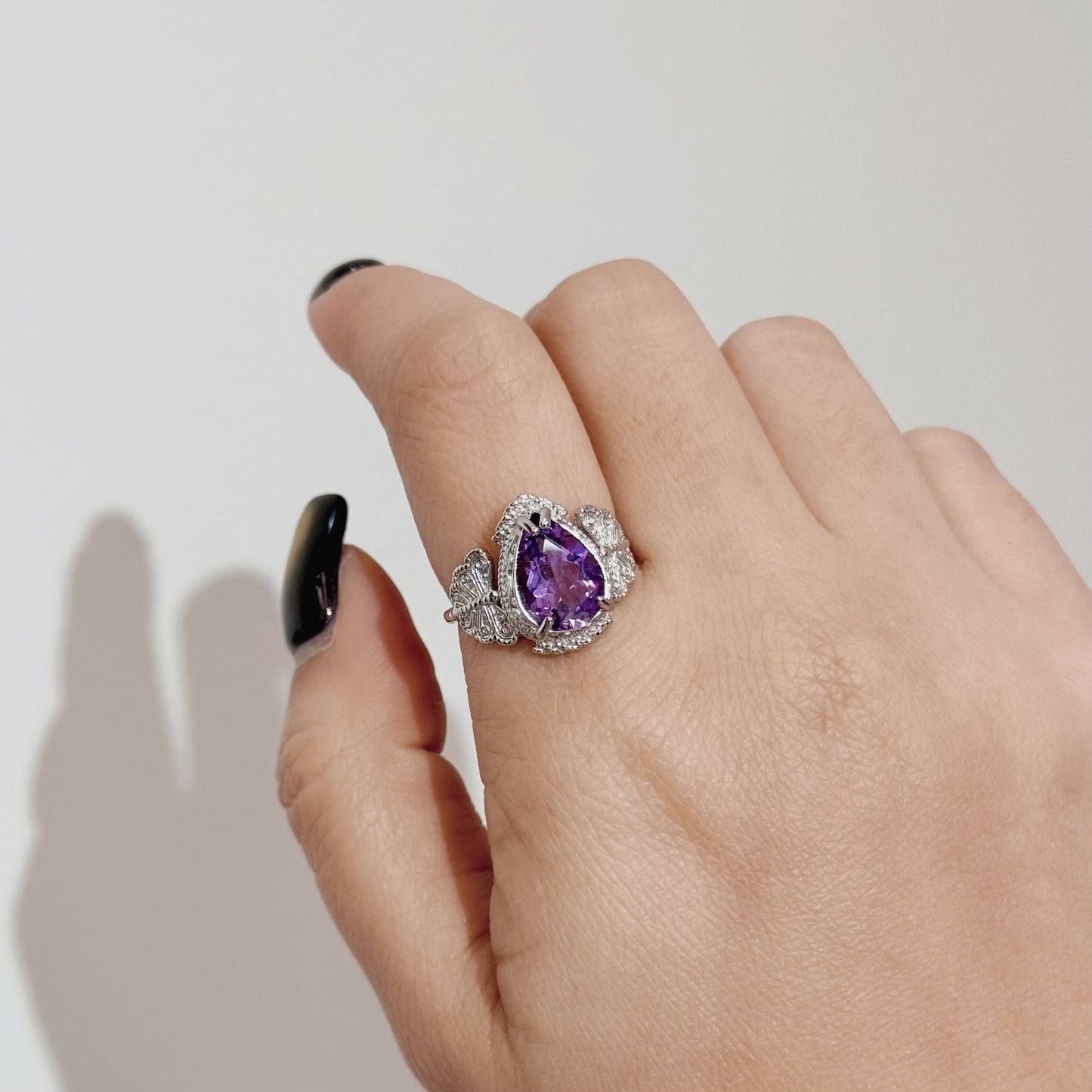 紫水晶鈦鋼戒指