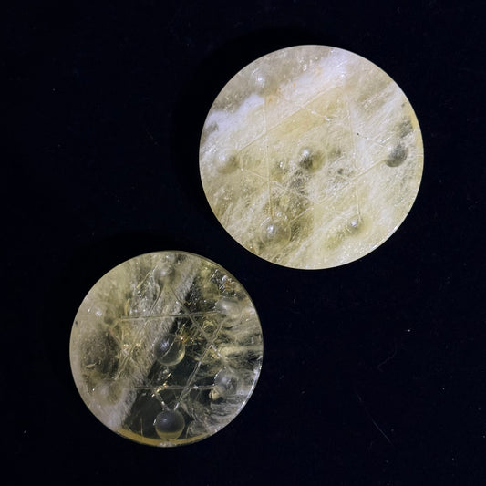 黃水晶七星陣盤｜天然水晶風水擺件｜Citrine Seven-Star Array｜財位招財・聚氣放大能量・事業運助力