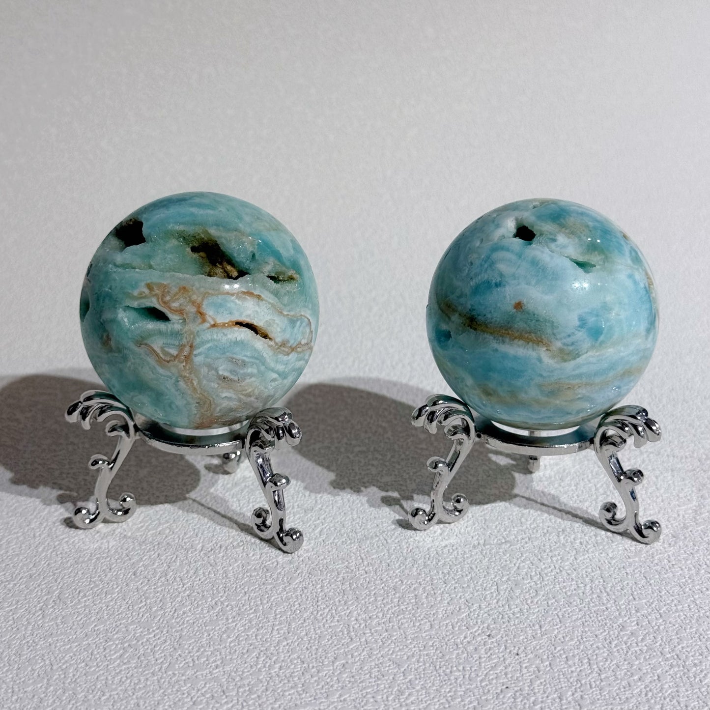 異極礦球（5cm）｜天然水晶球｜Hemimorphite Sphere｜情緒療癒・自信決斷・靈性提升