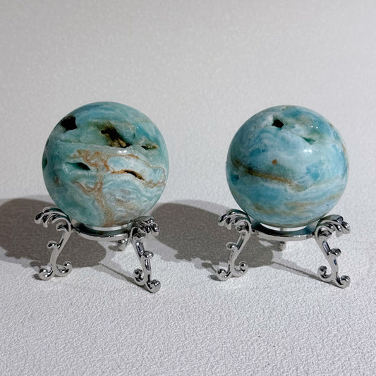 異極礦球（5cm）｜天然水晶球｜Hemimorphite Sphere｜情緒療癒・自信決斷・靈性提升