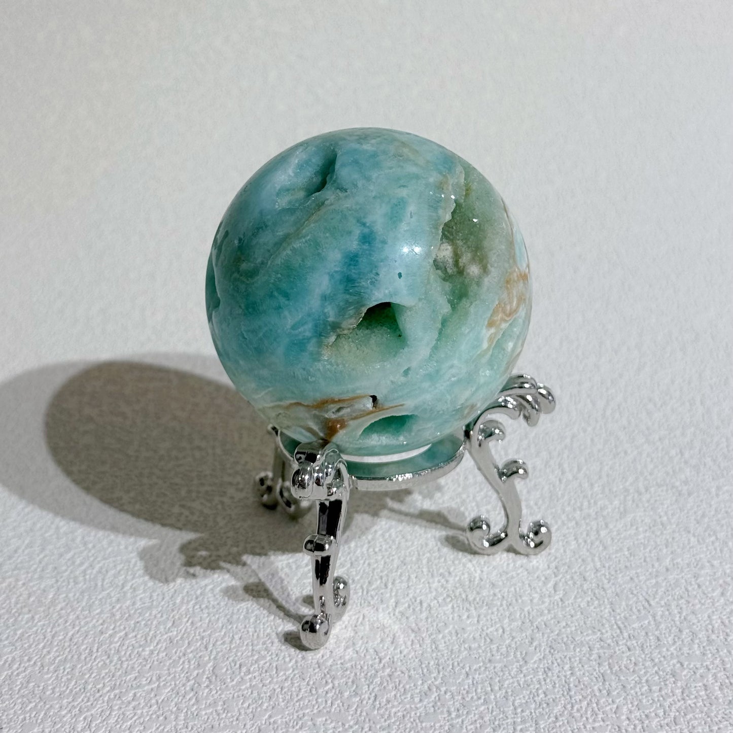 異極礦球（5cm）｜天然水晶球｜Hemimorphite Sphere｜情緒療癒・自信決斷・靈性提升