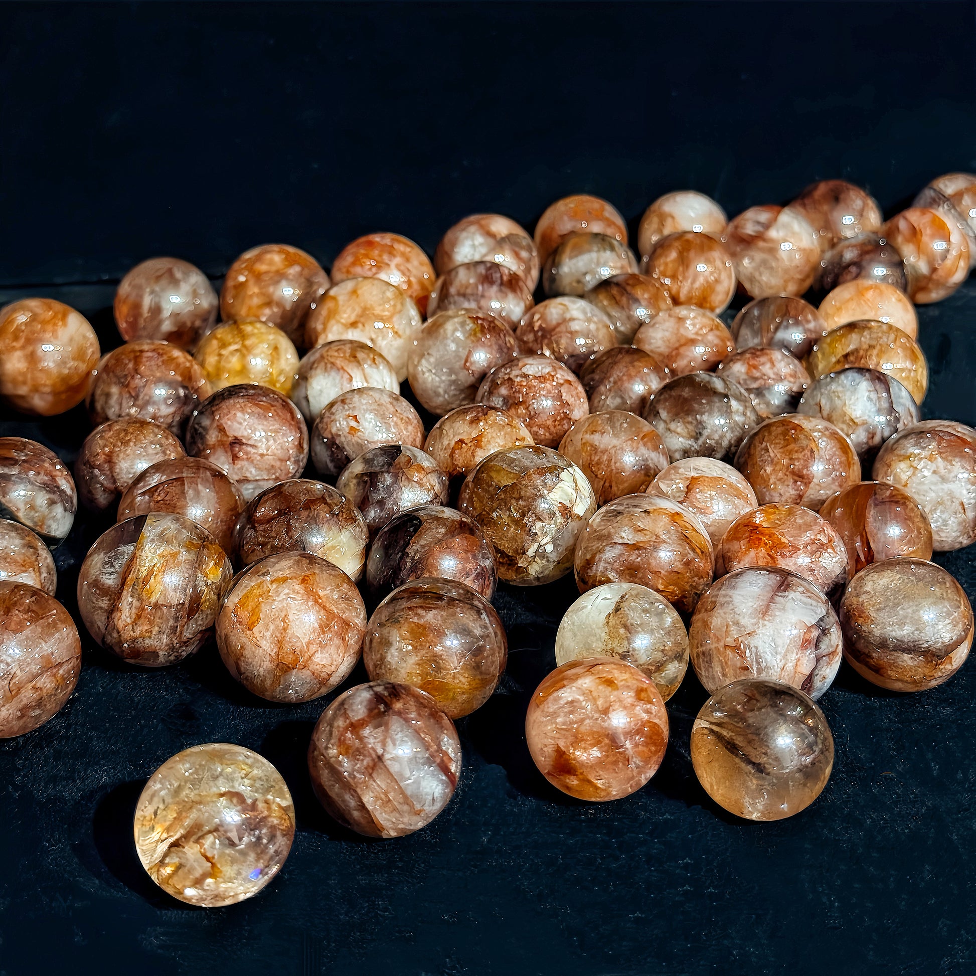 天然紅膠花球 2-2.5cm 香港水晶 ESSENCE Rhodonite Sphere