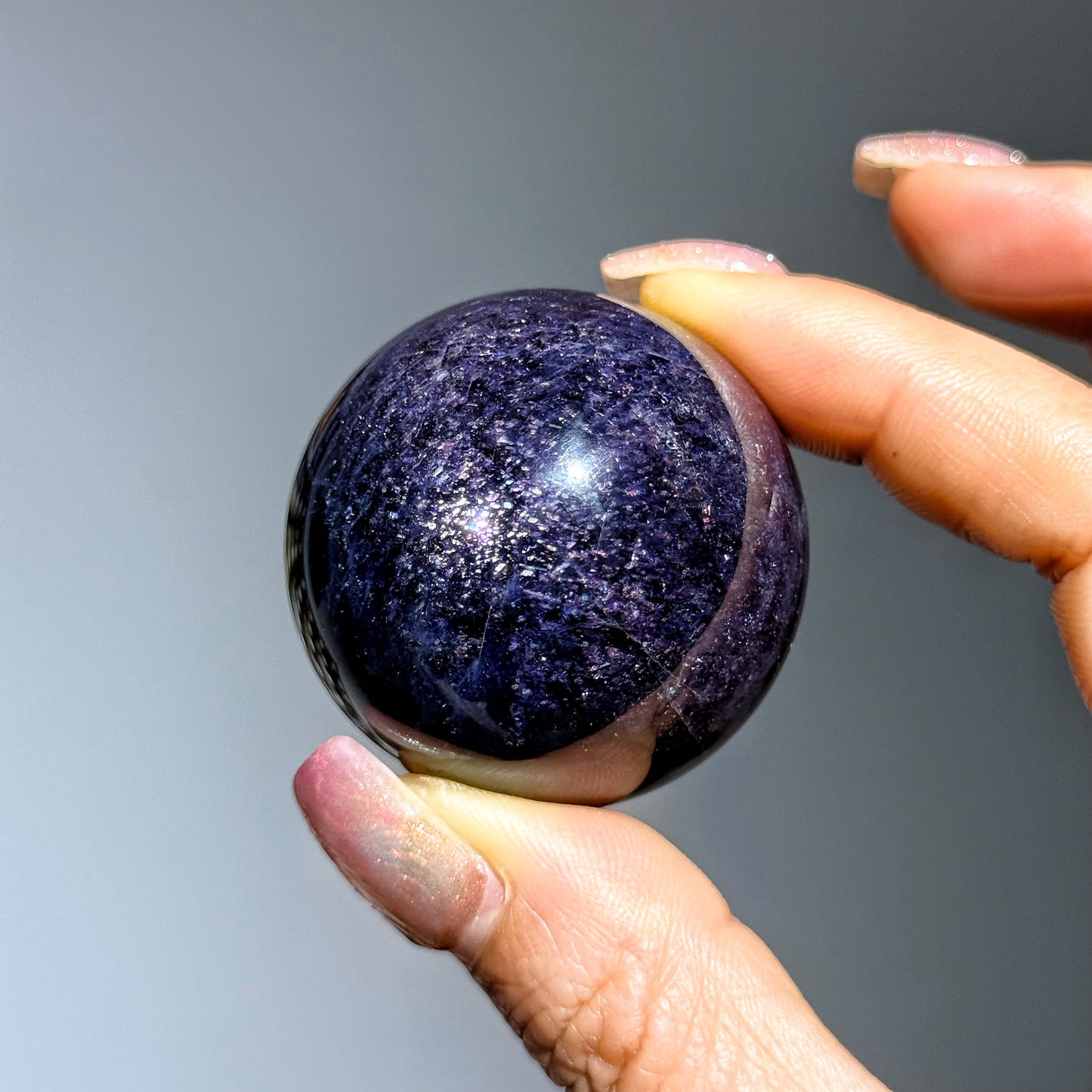 堇青石球｜天然水晶球｜ Iolite Sphere｜專注提升・自律強化・情緒穩定