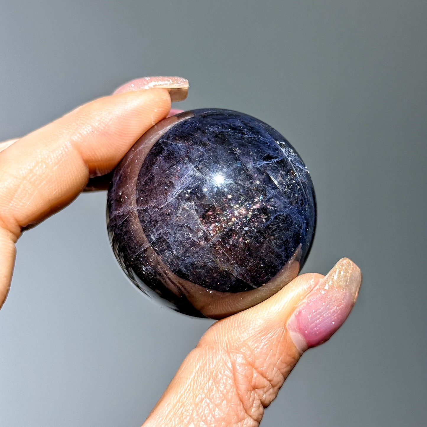 堇青石球｜天然水晶球｜ Iolite Sphere｜專注提升・自律強化・情緒穩定