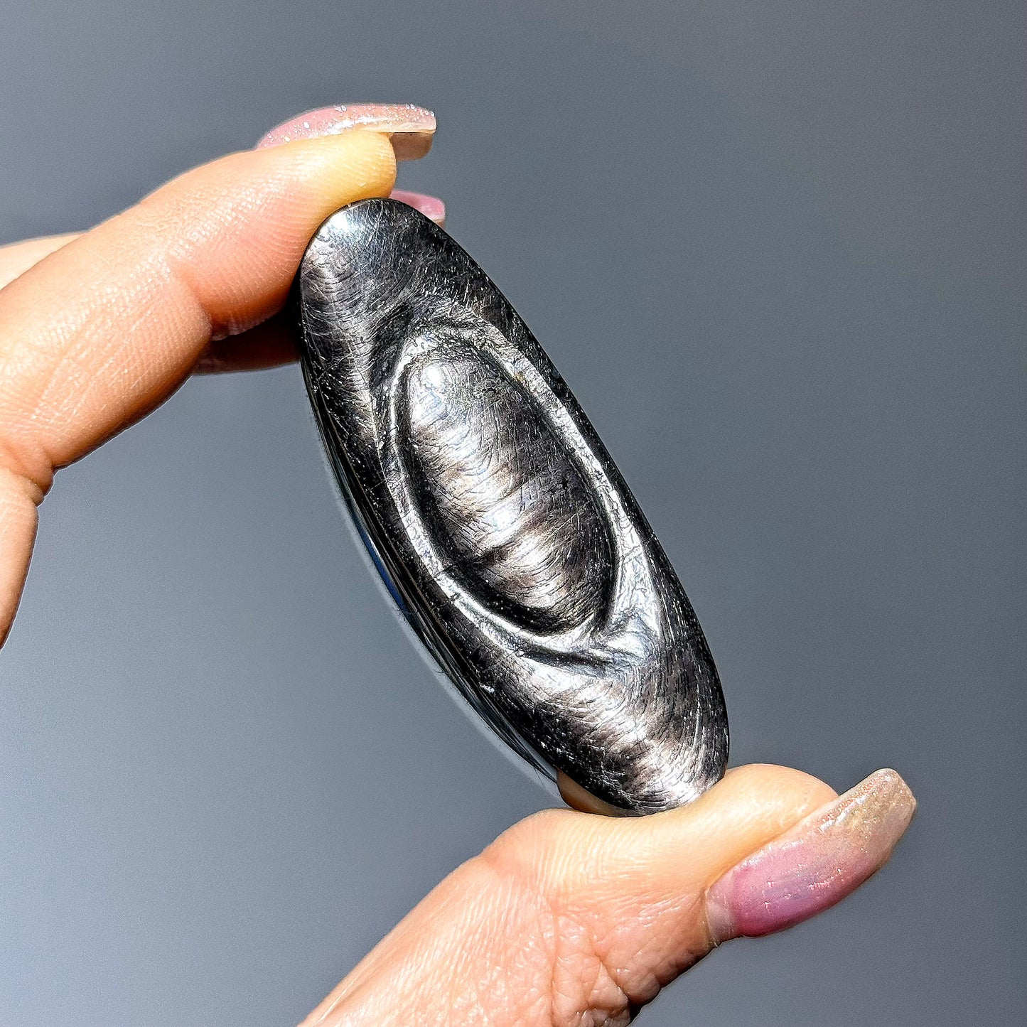 金運石元寶擺件｜天然水晶雕件｜Hypersthene Wealth Ingot Ornament｜極度招財・聚財守財・辟邪防小人