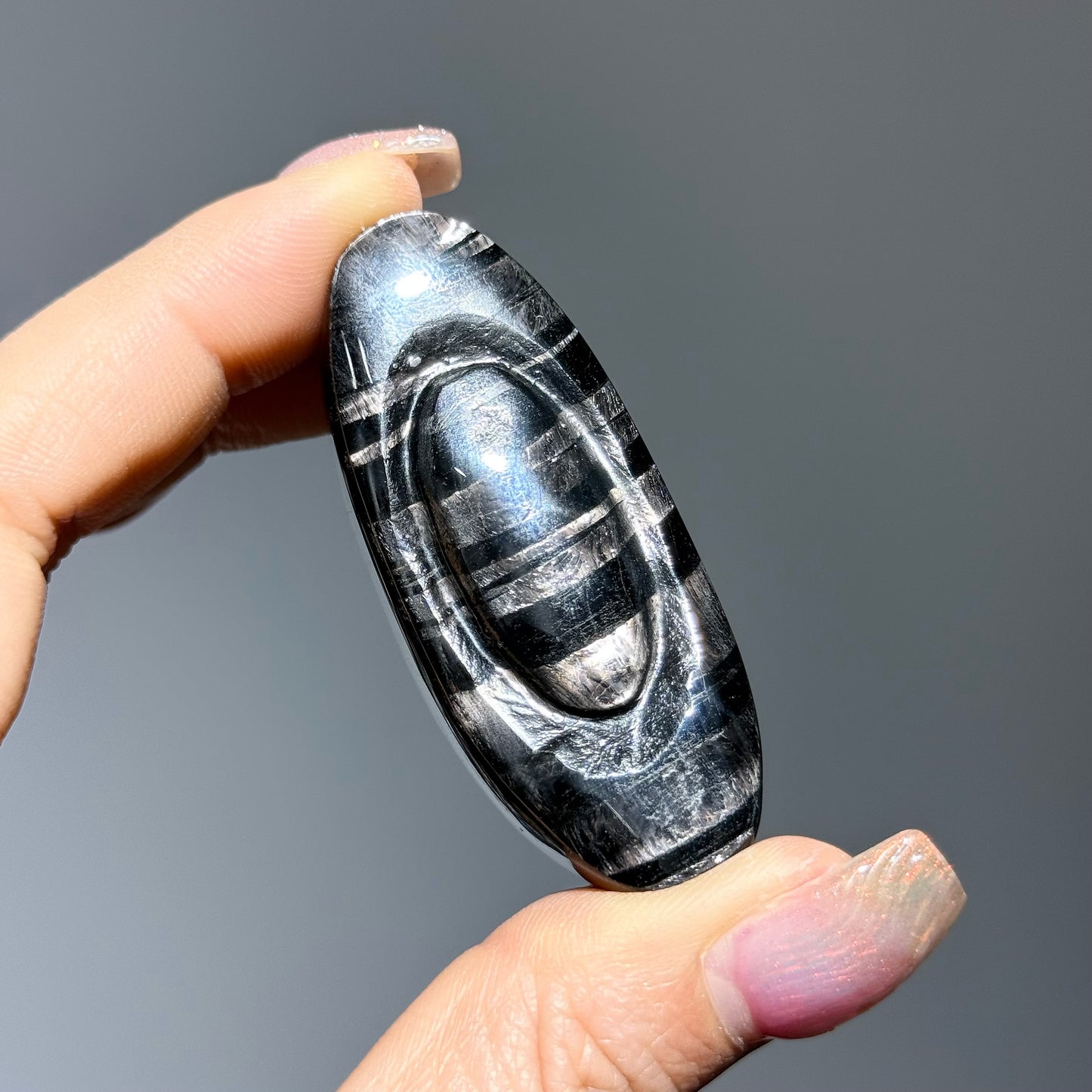 金運石元寶擺件｜天然水晶雕件｜Hypersthene Wealth Ingot Ornament｜極度招財・聚財守財・辟邪防小人