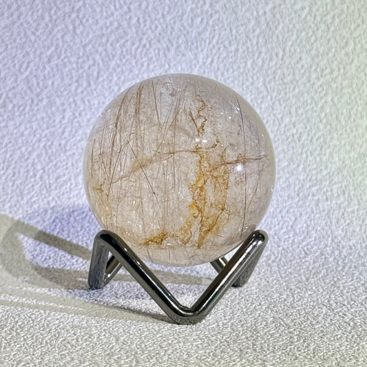 金髮晶球-C款｜天然水晶球｜Golden Rutilated Quartz Sphere｜招正偏財・提升自信・聚氣穩財 (副本) (副本)