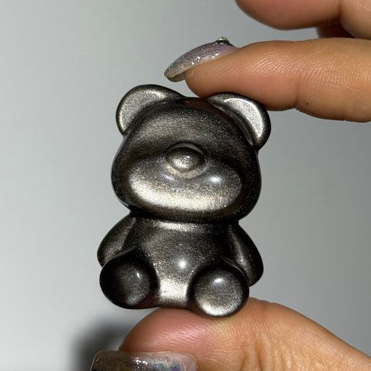 Silver Obsidian Bear