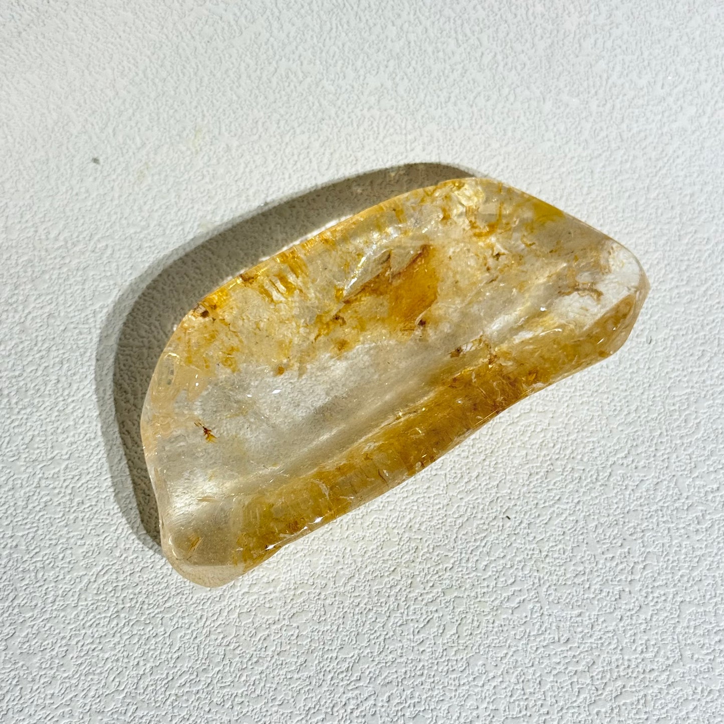 黃膠花小盤｜天然水晶盤｜Hematoid Quartz Mini Tray｜招偏財・聚貴人・提升事業・淨化能量