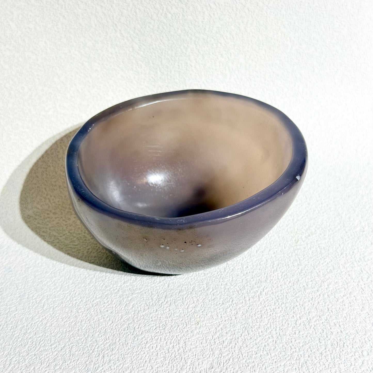巴西天然藍瑪瑙原皮拋光碗｜天然瑙聚寶碗｜Blue Lace Agate Raw Polish Bowl｜溝通順利・情緒平靜・聚財消磁・風水生旺