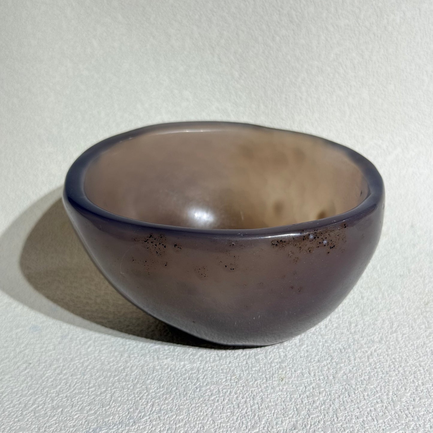 巴西天然藍瑪瑙原皮拋光碗｜天然瑙聚寶碗｜Blue Lace Agate Raw Polish Bowl｜溝通順利・情緒平靜・聚財消磁・風水生旺