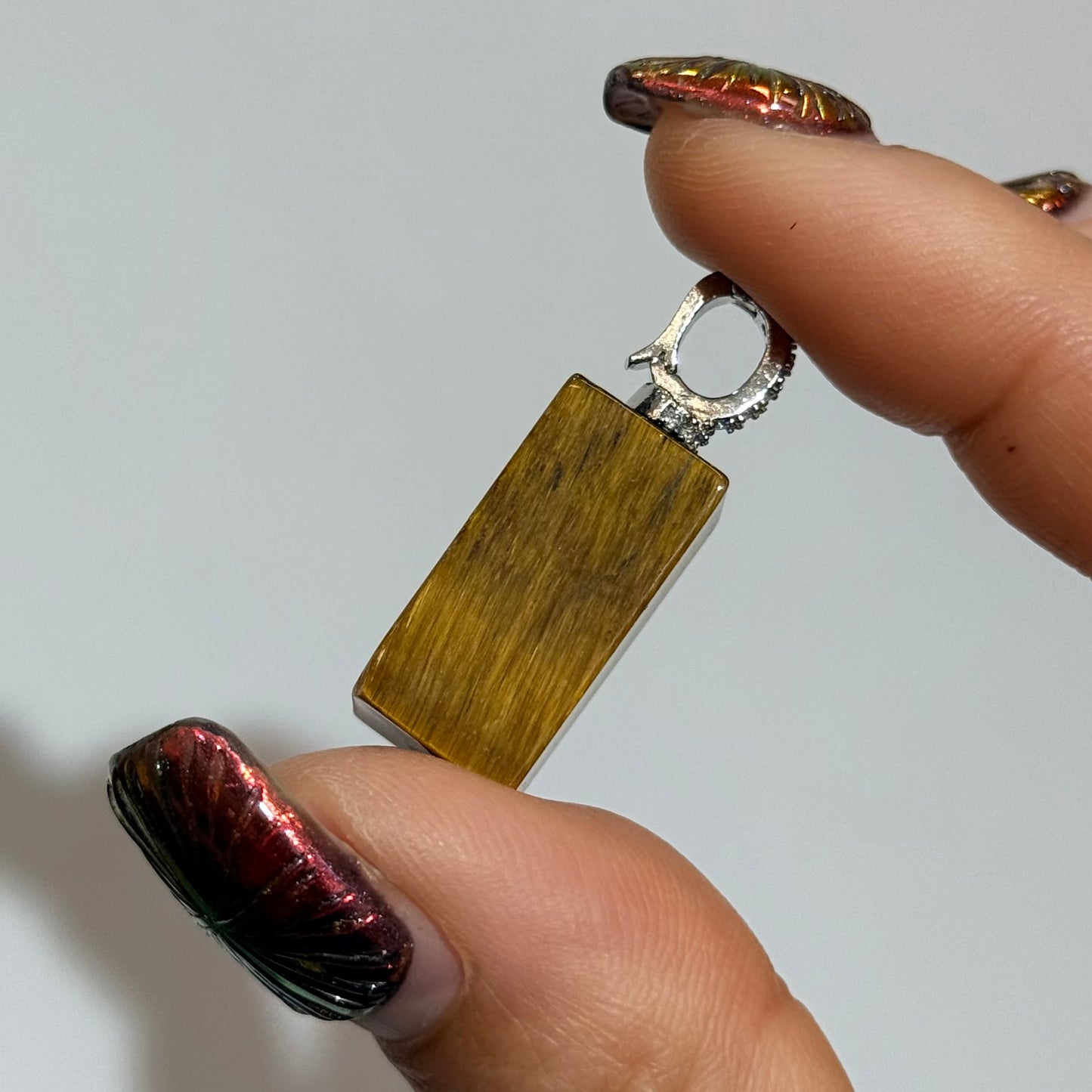 Yellow Tiger Eye Pillar Pendant
