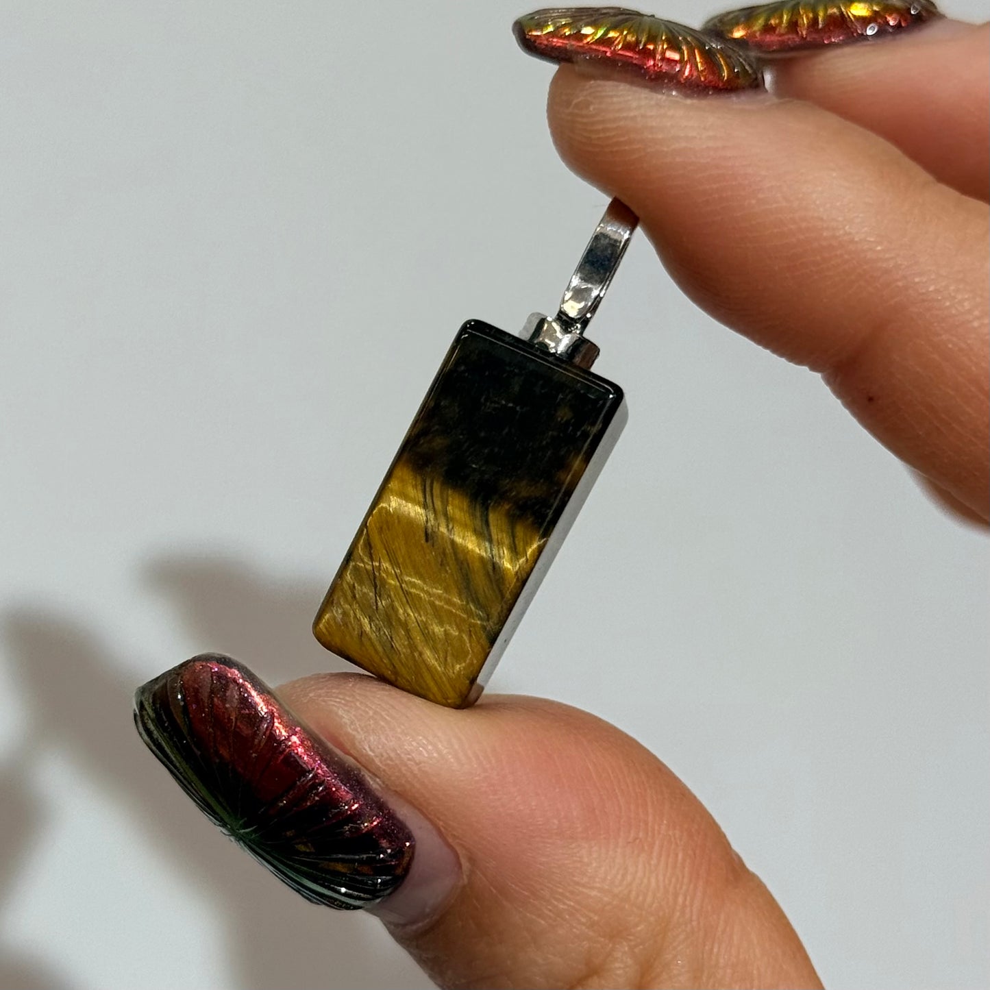 Yellow Tiger Eye Pillar Pendant